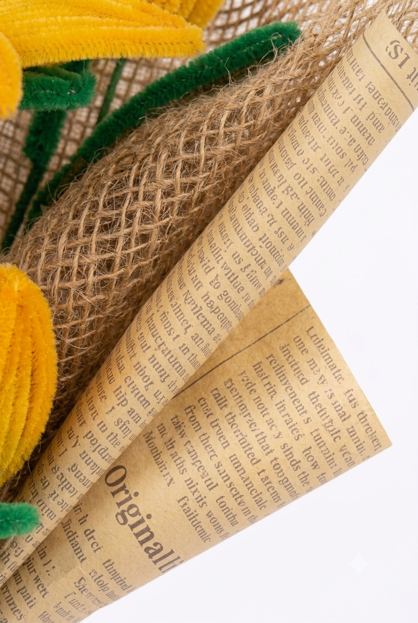 The "Vintage Honey" Velvet Flower Arrangement