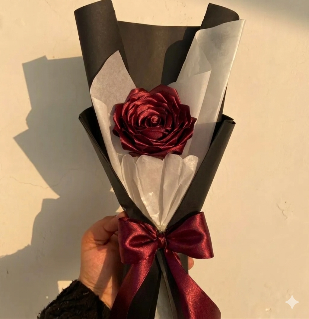 Lonely Luxe — Single Everlasting Satin Rose