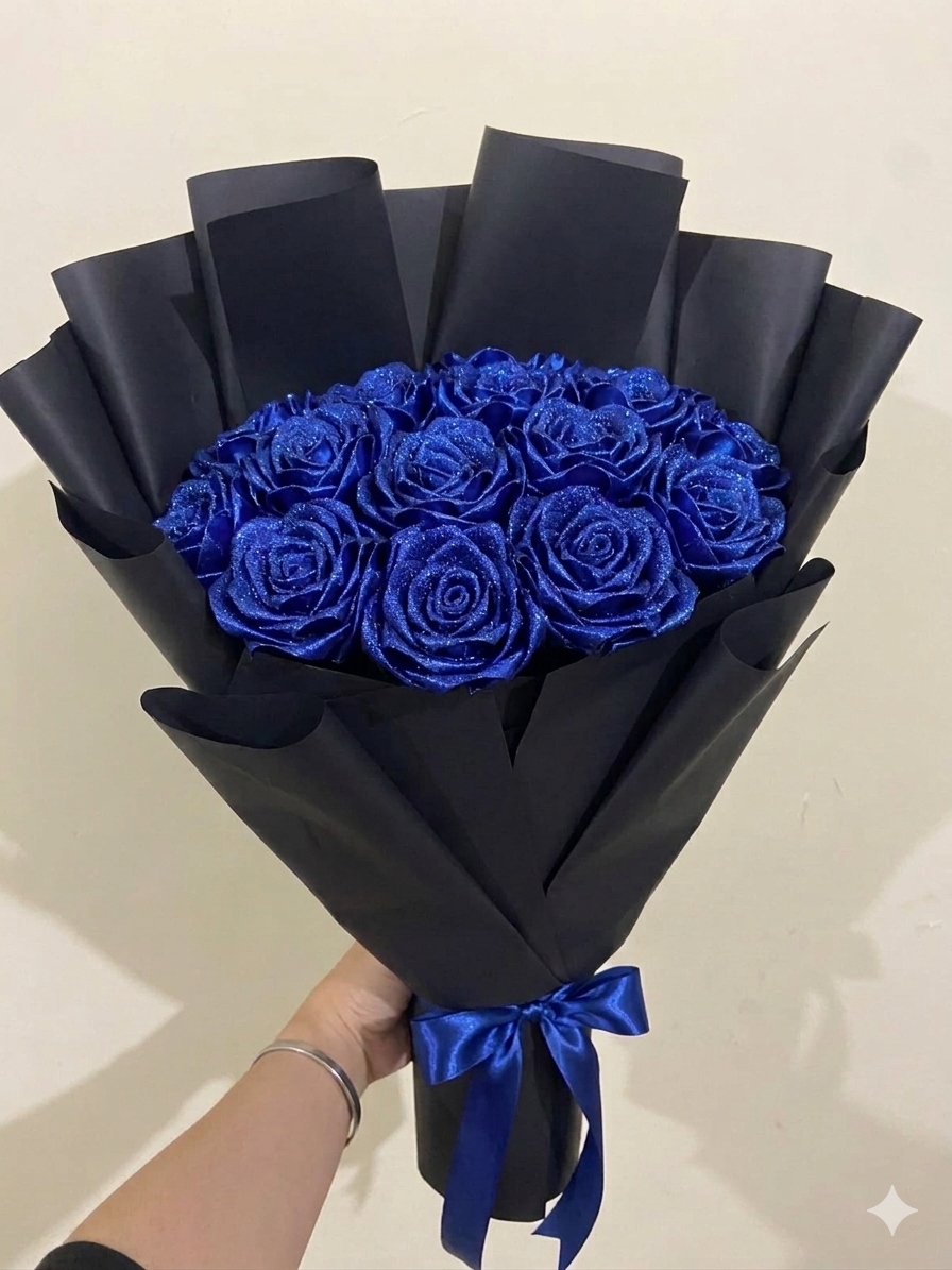 The "Grand Ruby" Shimmer & Satin Bouquet