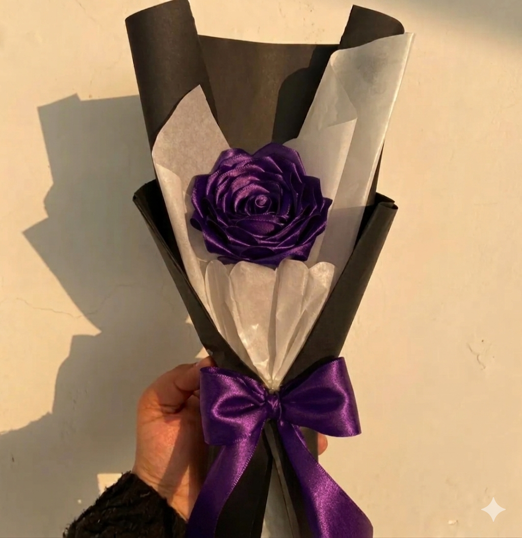 Lonely Luxe — Single Everlasting Satin Rose