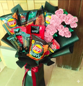 The "Midnight Haul" Snack & Rose Bouquet