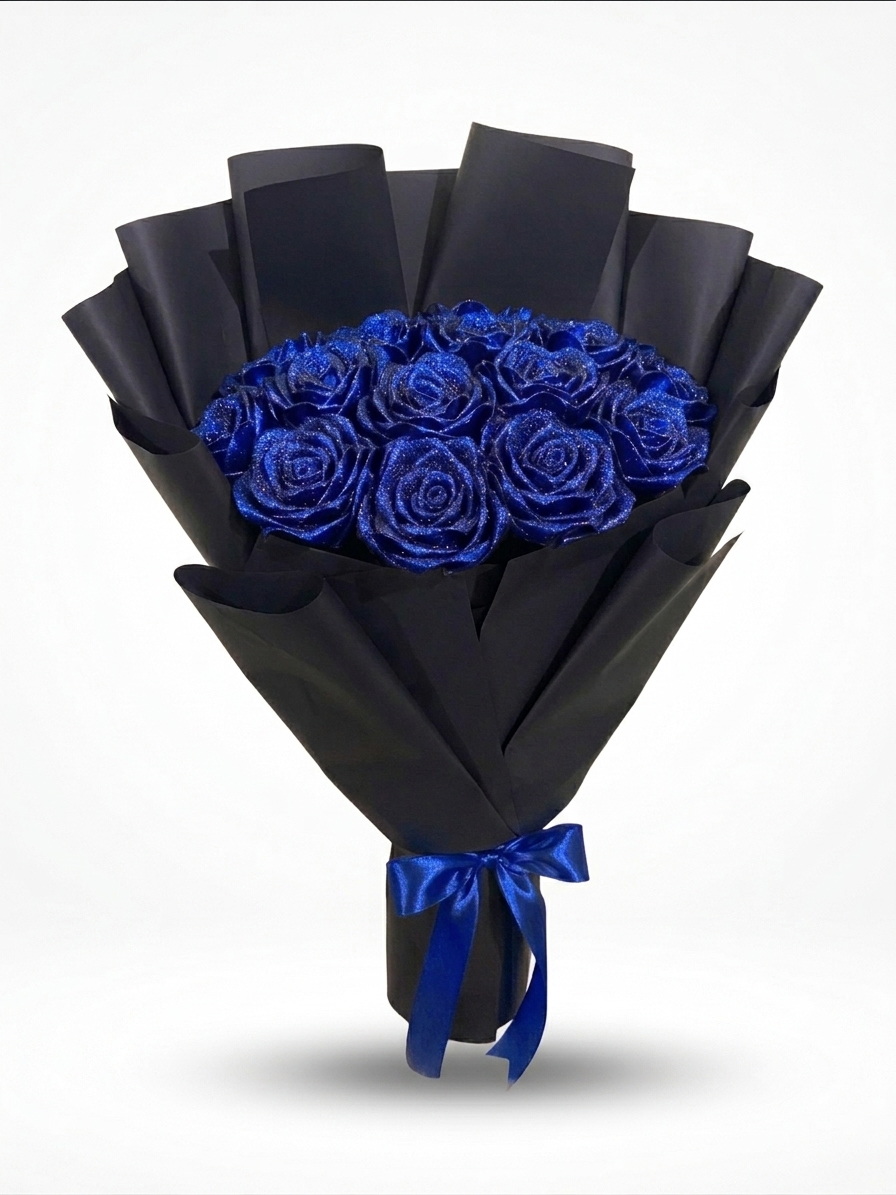 The "Grand Ruby" Shimmer & Satin Bouquet