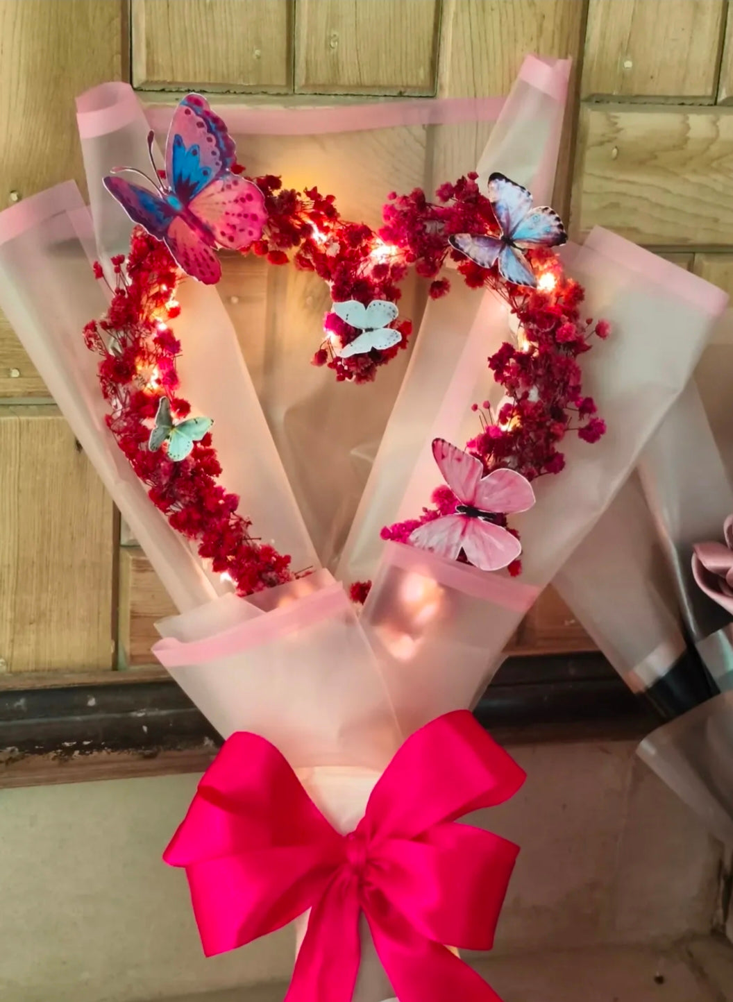 "Fairy Tale" Glowing Butterfly Heart Bouquet