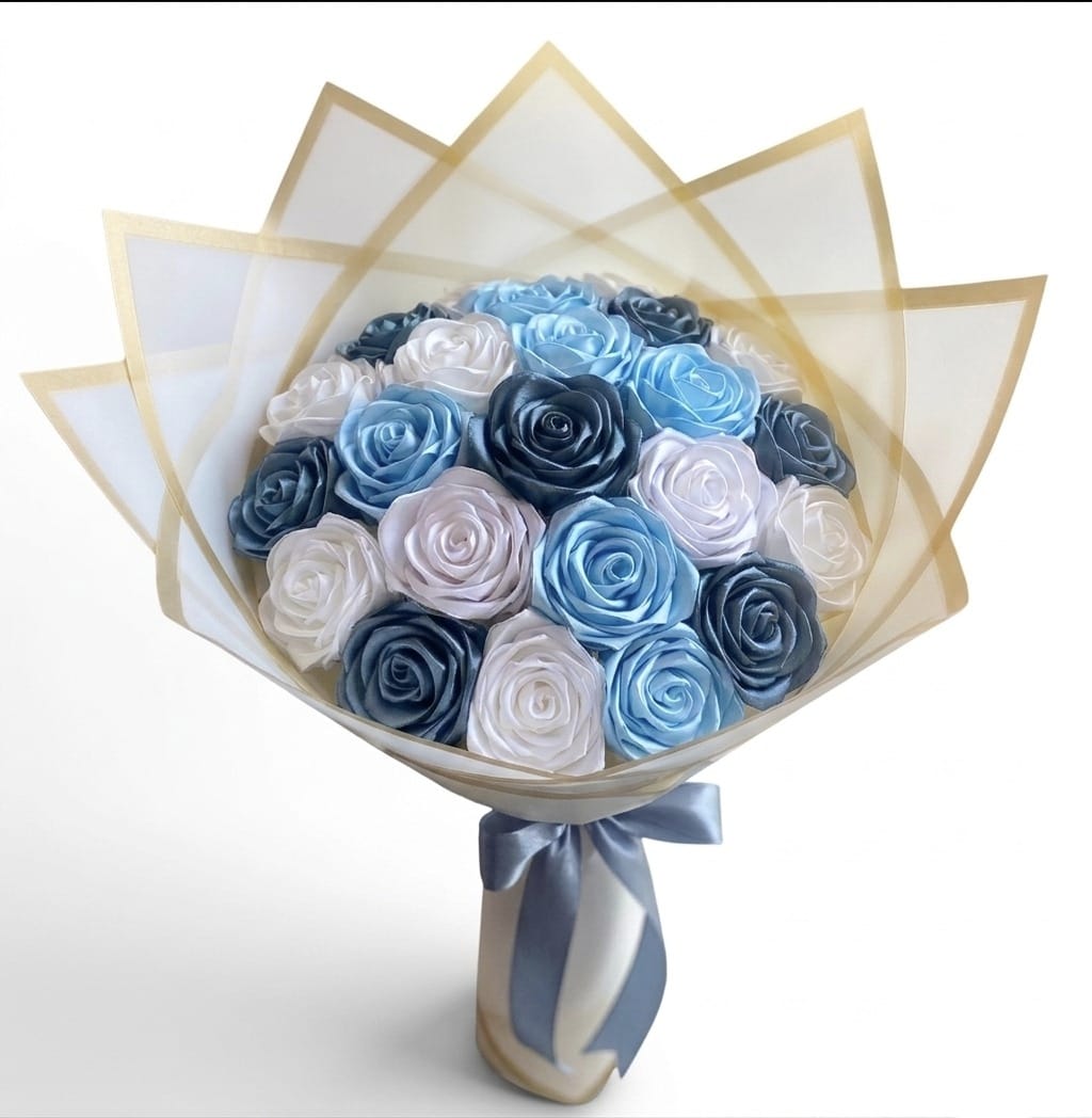 The "Gilded Ombré" Everlasting Satin Bouquet