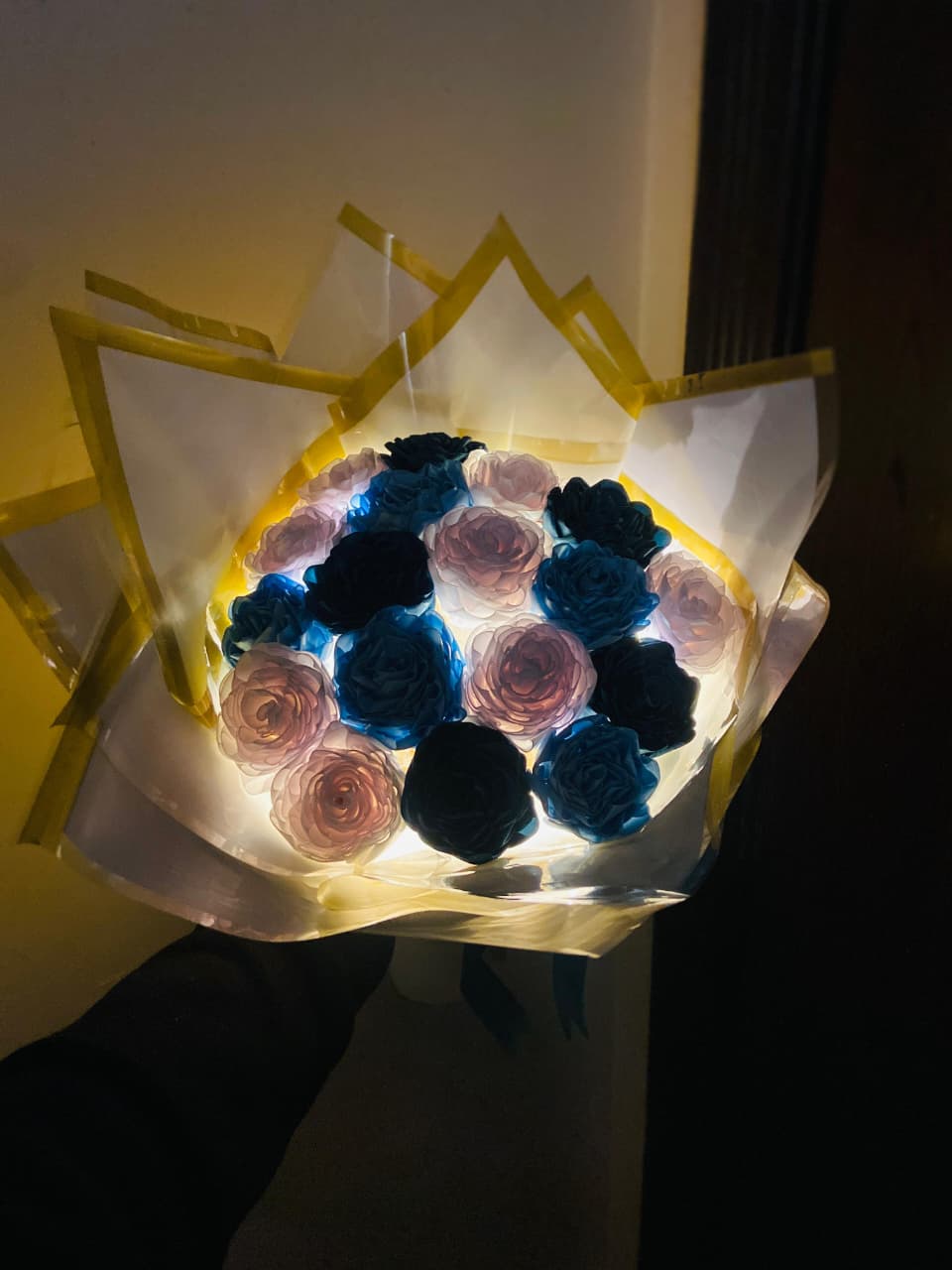 The "Gilded Ombré" Everlasting Satin Bouquet