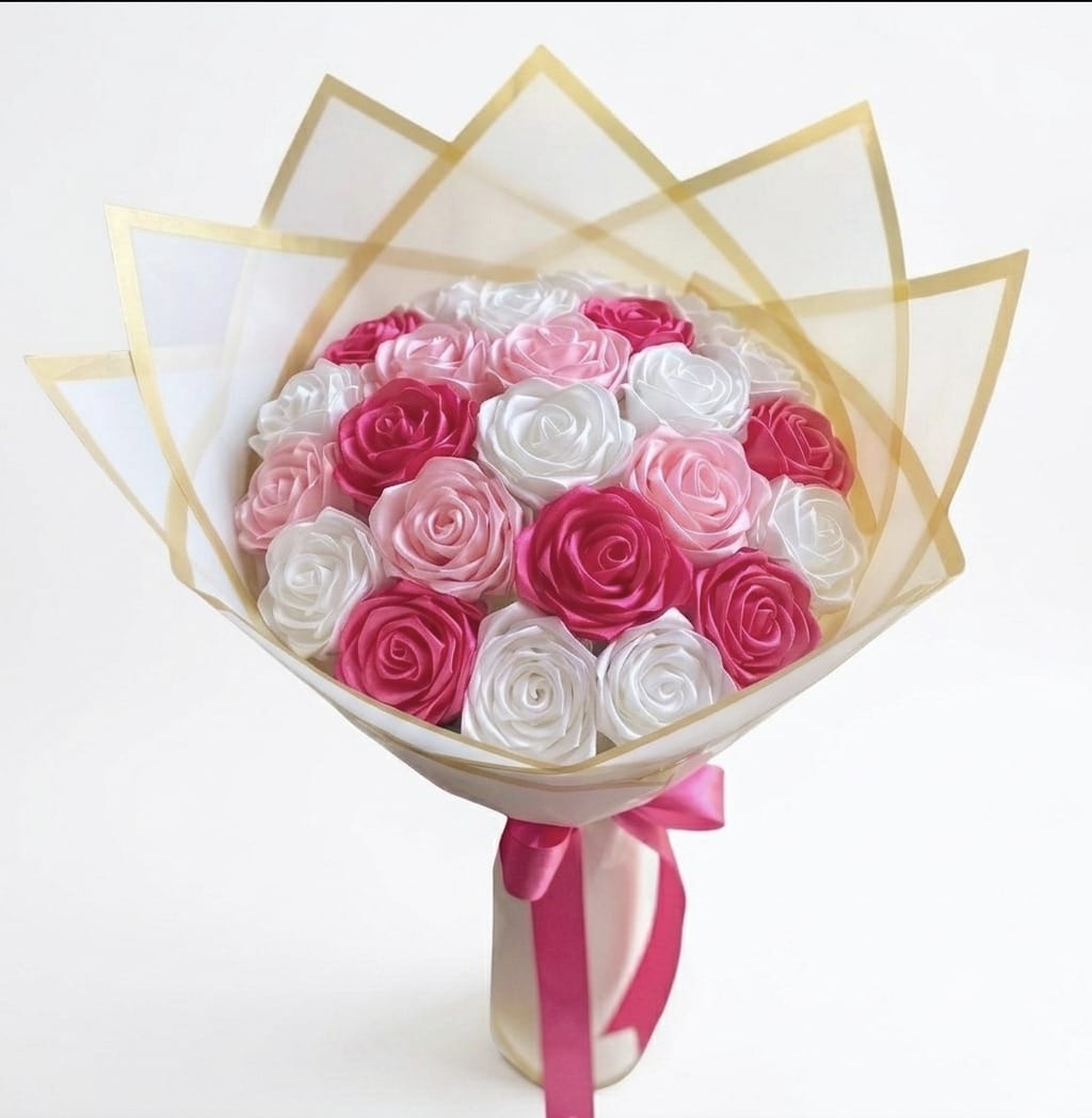 The "Gilded Ombré" Everlasting Satin Bouquet