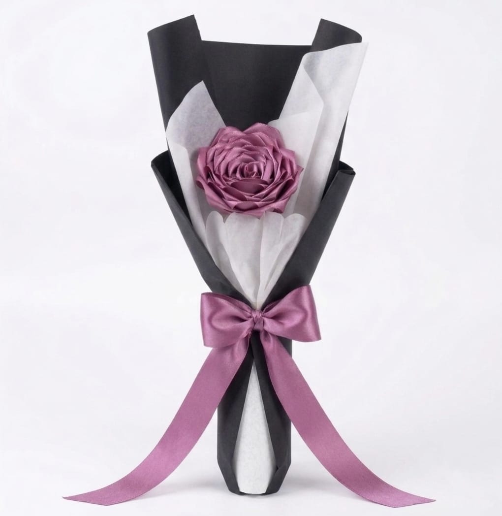 Lonely Luxe — Single Everlasting Satin Rose