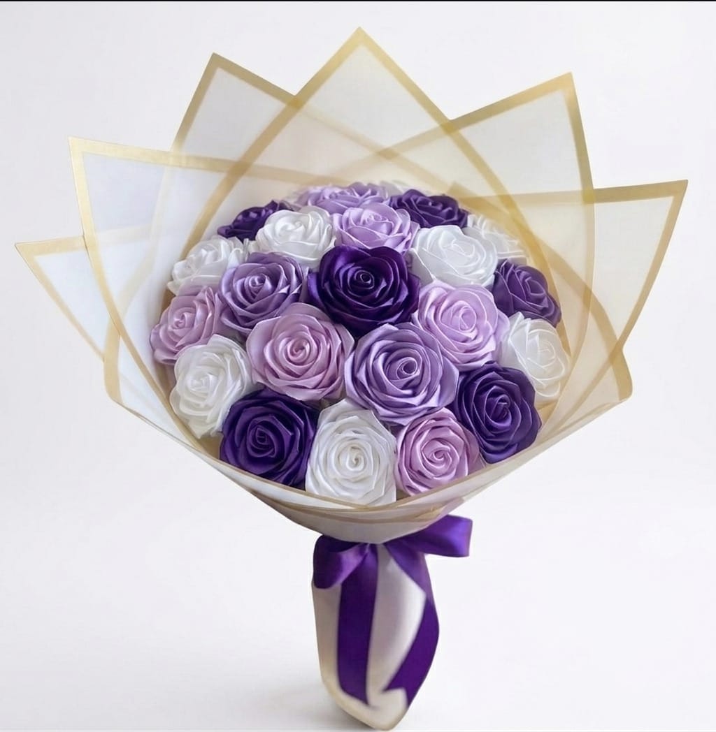 The "Gilded Ombré" Everlasting Satin Bouquet