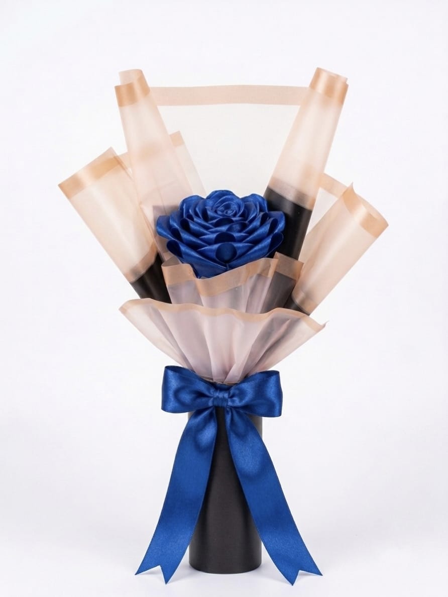 The "Dusty Sonnet" Ribbon Rose