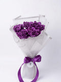 The "Amethyst Shimmer" Everlasting Ribbon Rose Bouquet
