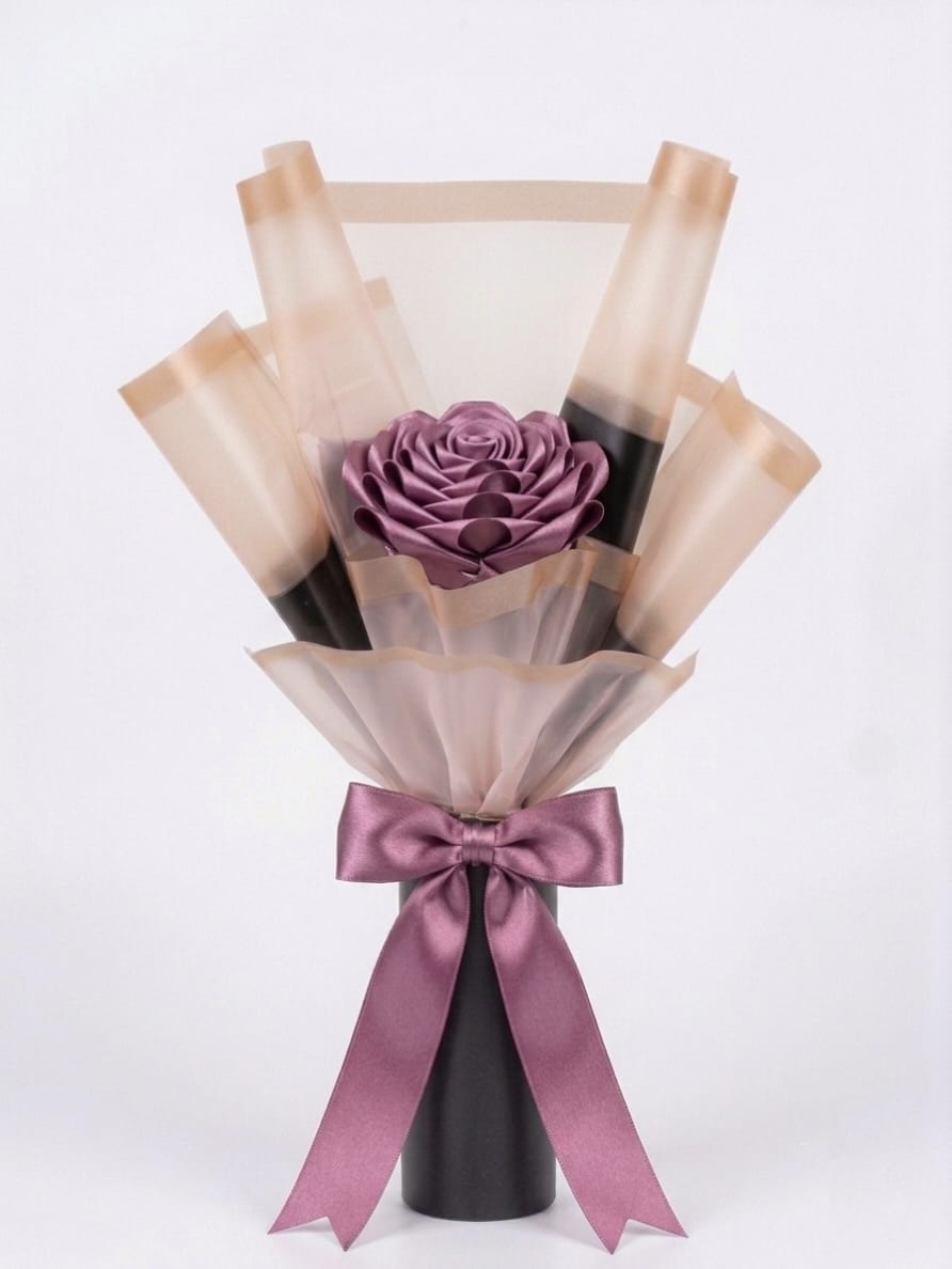 The "Dusty Sonnet" Ribbon Rose