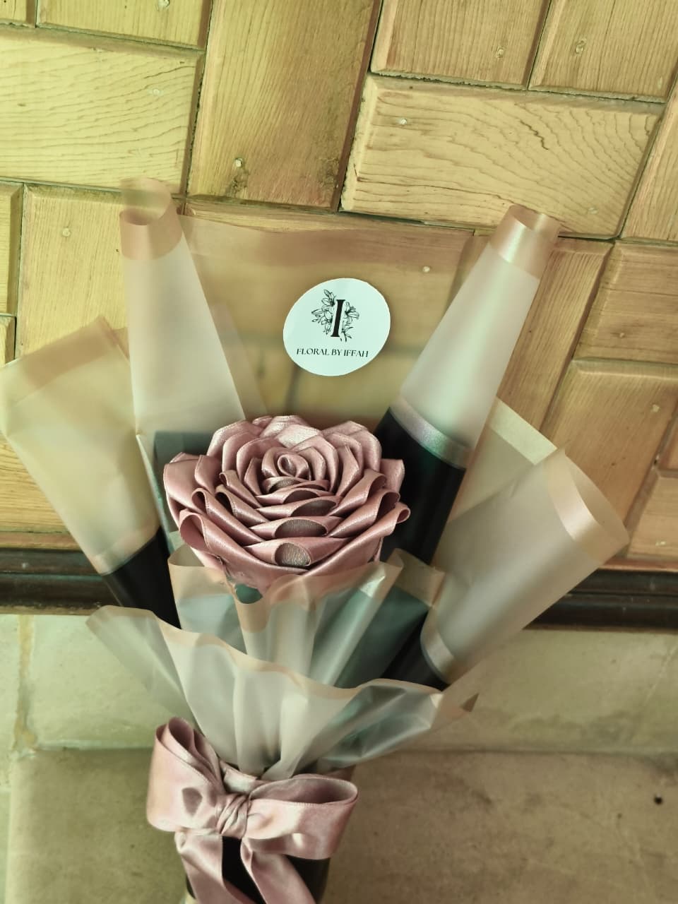 The "Dusty Sonnet" Ribbon Rose