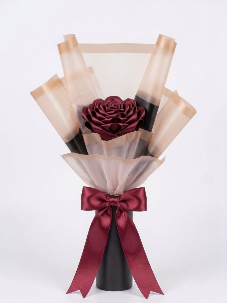 The "Dusty Sonnet" Ribbon Rose